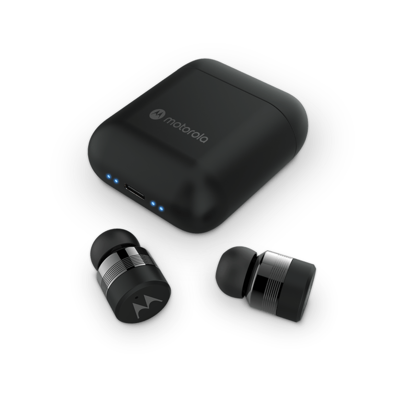 Motorola Moto Buds 120 - Auriculares Bluetooth inalámbricos verdaderos con  micrófono y funda de carga compacta, resistentes al agua, voz y control